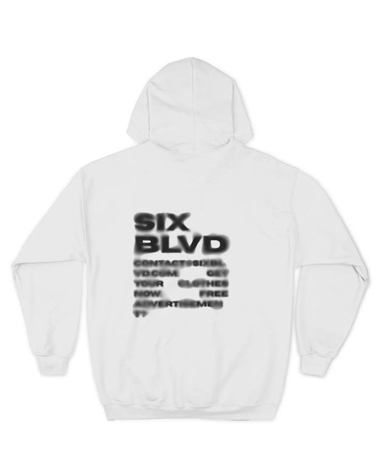 Blured White Hoodie